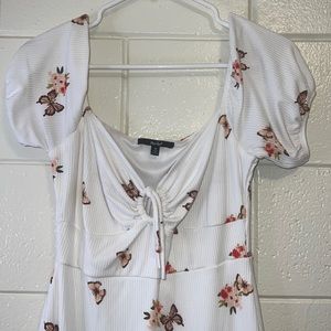 Papaya Floral Dress